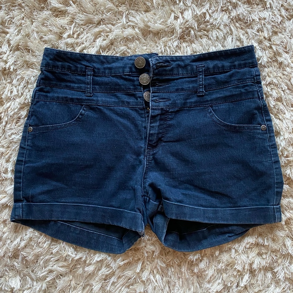 High Rise Jean Shorts